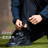 户外徒步：拓路者 户外运动休闲裤男弹力透气束脚裤跑步健身 黑色 M