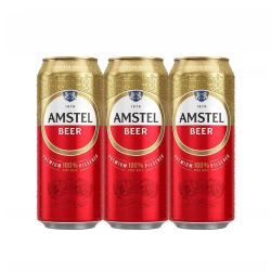 喜力 Amstel/红爵啤酒500ml*3罐全麦拉格