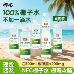 哪吒 100%NFC椰子水泰国进口椰0脂肪运动补水含电解质饮料330ml*6