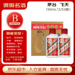 茅台 飞天 酱香型白酒 53度 50ml*2 礼盒装
