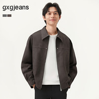 gxgjeans 男装 咖色满印潮流宽松翻领夹克外套男士 25年春新品 咖色 M (170)