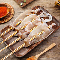 美佳渔港鱿鱼板串600g(8串)铁板烧烤食材