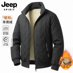 JEEP SPIRIT 大码加绒加厚立领棉衣