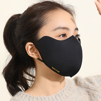 海边度假:秋冬新款时尚保暖口罩加厚5D立体高颜值脸罩显脸小护眼角防晒面罩