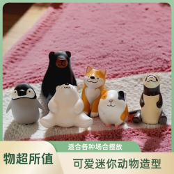 伪装猫咪的动物盲盒扮装头套变装柴犬仓鼠手办创意造景公仔儿童节