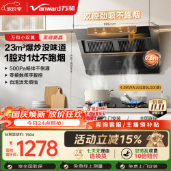 万和 J525S Pro+B9L50 23m³/min风量 侧吸油烟机燃气灶套装(液化气)