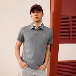 阿迪达斯 速干商务高尔夫运动翻领短袖POLO衫轻薄上衣男