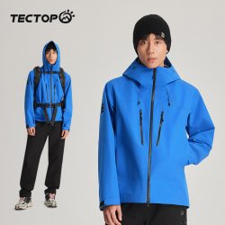 探拓 暴雨级冲锋衣男三层硬壳防风防水透气徒步登山服外套