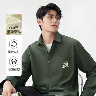 班尼路 灯芯绒长袖衬衫 焦糖色 M 男士衬衫