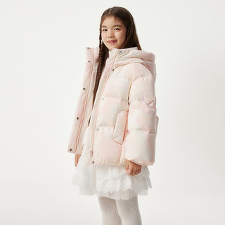 坦博尔 TCF530306A 加厚保暖 炫彩橘 150cm 儿童羽绒服