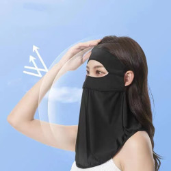 全脸遮阳护颈护眼角防护面具防晒面罩面纱透气舒适女士遮阳装备女
