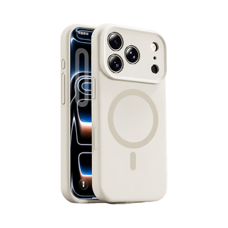 品胜 iPhone18ProMax手机壳 亲肤硅胶 全包防摔 古董白