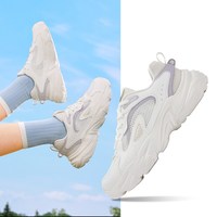 361° 核桃361秋季新款软底舒适休闲鞋女鞋厚底老爹鞋简约小白鞋运动鞋