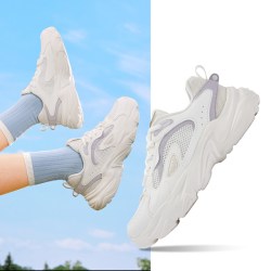 361° 核桃361秋季新款软底舒适休闲鞋女鞋厚底老爹鞋简约小白鞋运动鞋
