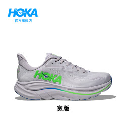 HOKA ONE ONE 春夏男鞋克利夫顿 10跑步鞋CLIFTON 10轻量缓震 白色/天际蓝 44.5