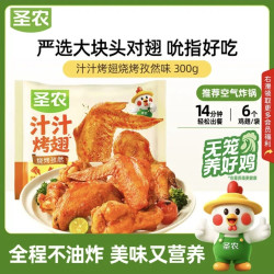 圣农 汁汁烤翅孜然味 净重300g/包 烧烤食材半成品   空气炸锅 速食