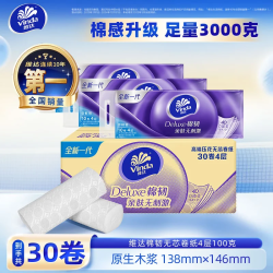维达 4D立体压花无芯卷筒纸 100g*30卷