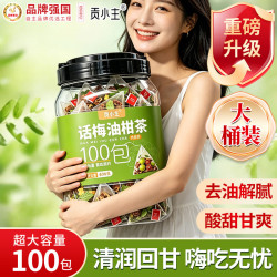 贡小主 话梅油柑薄荷茶100包冷泡茶搭柠檬水果茶包刮去解腻油泡水喝800g