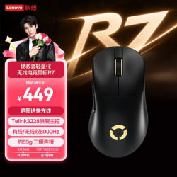 联想 拯救者 R7 Pro 无线蓝牙电竞鼠标 有线/2.4G三模 轻量化游戏办公鼠标 幻影黑