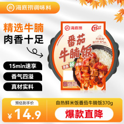 海底捞 自热鲜米饭 番茄牛腩味 370g 盒装