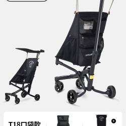 Little Tiger T18多口袋推车婴儿推车轻便折叠超大储物空间儿童遛娃推车
