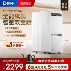 德业 双变频除湿机 家用净化地下室防潮轻音智能抽湿器P40