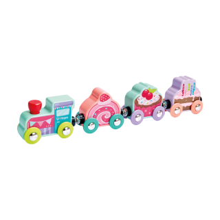 Hape E7615 磁力木质轨道车 蛋糕派对小火车