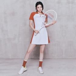 斐乐 女装运动连衣裙女士网球基础POLO裙（含短裤）
