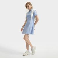 斐乐 凉感连衣裙丨斐乐女士基础翻领通勤针织连衣裙