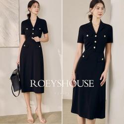 Roey s house 收腰 女士针织西装连衣裙
