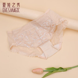 夏娃之秀 夏.娃.之.秀内裤女舒适亲肤透气网纱提臀不紧勒三角女士裤衩 肤色(K3621) 1条 M码