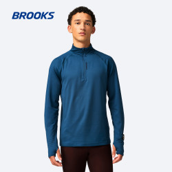 BROOKS 男长袖上衣立领套头运动休闲跑步训练健身吸湿排汗