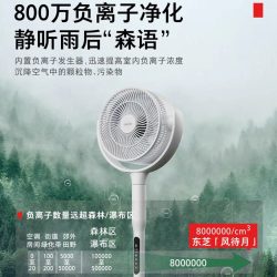 东芝 风待月空气循环扇家用轻音大风力立式智能遥控定时落地扇摇头