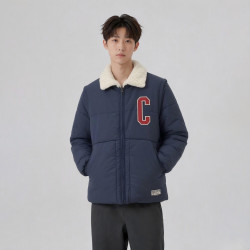 冠军 Champion外套男士夹克加厚秋冬保暖休闲服饰棉服 L