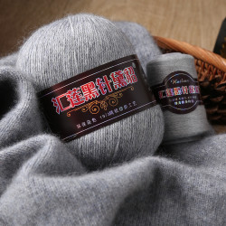 黑针黛貂绒线 手编中粗秋冬奢华毛线团，抗起球不掉毛   柔软舒适