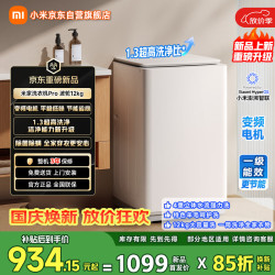 米家 小米波轮洗衣机Pro全自动家用出租房宿舍脱水机 变频一级能效 12公斤大容量 XQB120MJ230