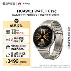 华为 WATCH 6 Pro eSIM版 智能手表 钛空银 钛金属表带
