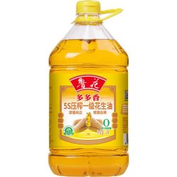 鲁花 5S压榨一级花生油4L食用油粮油大桶装家庭装正品家用
