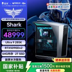 雷神 黑武士·Shark高端游戏电竞台式电脑主机(U9-285K 64G D5 RTX5090DV2 2T 水冷)