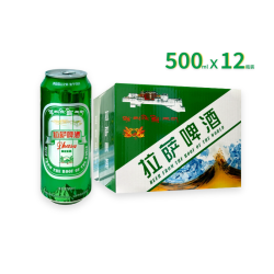 拉萨啤酒 西藏泉水高原特产精酿绿听装500mL*12听装整箱批发送礼