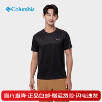 户外徒步：哥伦比亚 SS22 男子速干T恤 AE1419-010 黑色 M