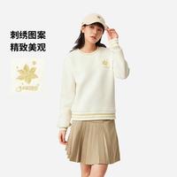 李宁 日进斗金丨卫衣女士套头衫长袖圆领拜年服春秋针织运动卫衣