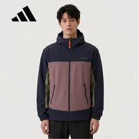 阿迪达斯 男装潮流时尚连帽拉链休闲运动外套JL8256 M