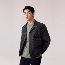 Levi's 25年春季新款男士美式街头复古水洗牛仔夹克外套  A7632-0001
