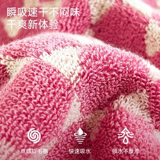 TEENIE WEENIE 小熊刺绣纯棉浴巾 菱形格宝石蓝 单条装