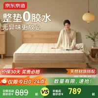 京东京造 0胶撑腰系列弹簧床垫双面睡感进口黄麻天然乳胶席梦思1.5米×2米