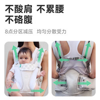 ledibaby 乐蒂宝贝婴儿腰凳0到36个月护腰抱娃神器解放双手幼儿宝宝背带 -旗舰版-月影灰