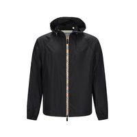 BURBERRY 男士格纹饰带休闲拉链外套上衣8120369