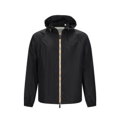 BURBERRY 男士格纹饰带休闲拉链外套上衣8120369