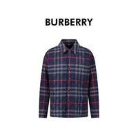 BURBERRY 自营Burberry博柏利男士格纹单排扣贴袋长袖棉服